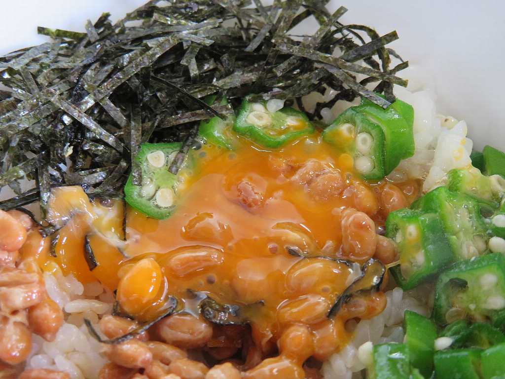 朝定食 ミニ納豆オクラ丼定食 山田うどん食堂邑楽町店 渓流釣りと食べ歩き桐生岩魚のブログ