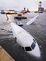 不時着したUS Airways