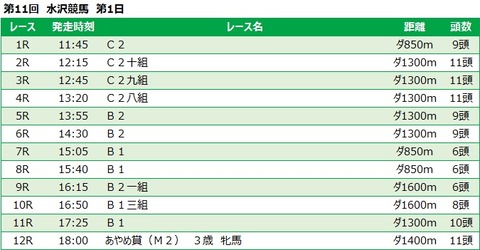 20230319水沢競馬レース一覧