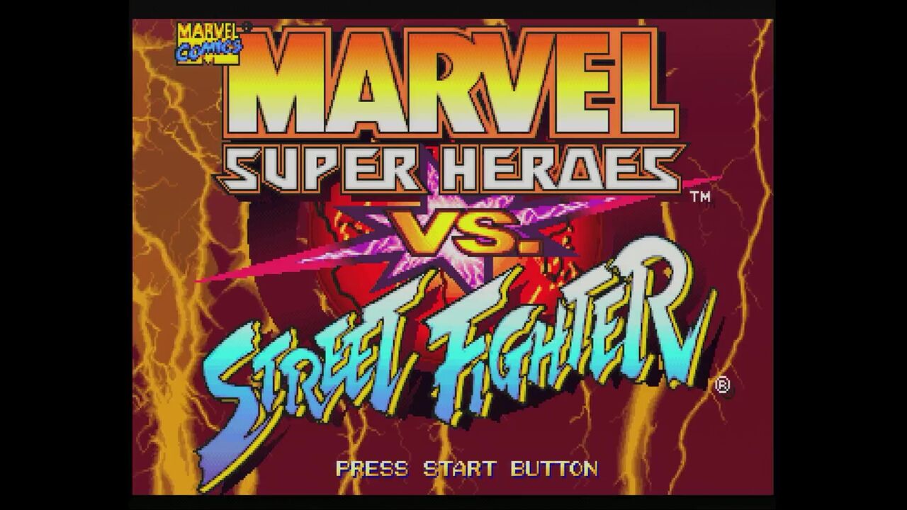 マーヴルvsストリートファイター CAPCOM セガサターン 販促用B2ポスター マーヴルvsストリートファイター CAPCOM セガサターン 販促用B2