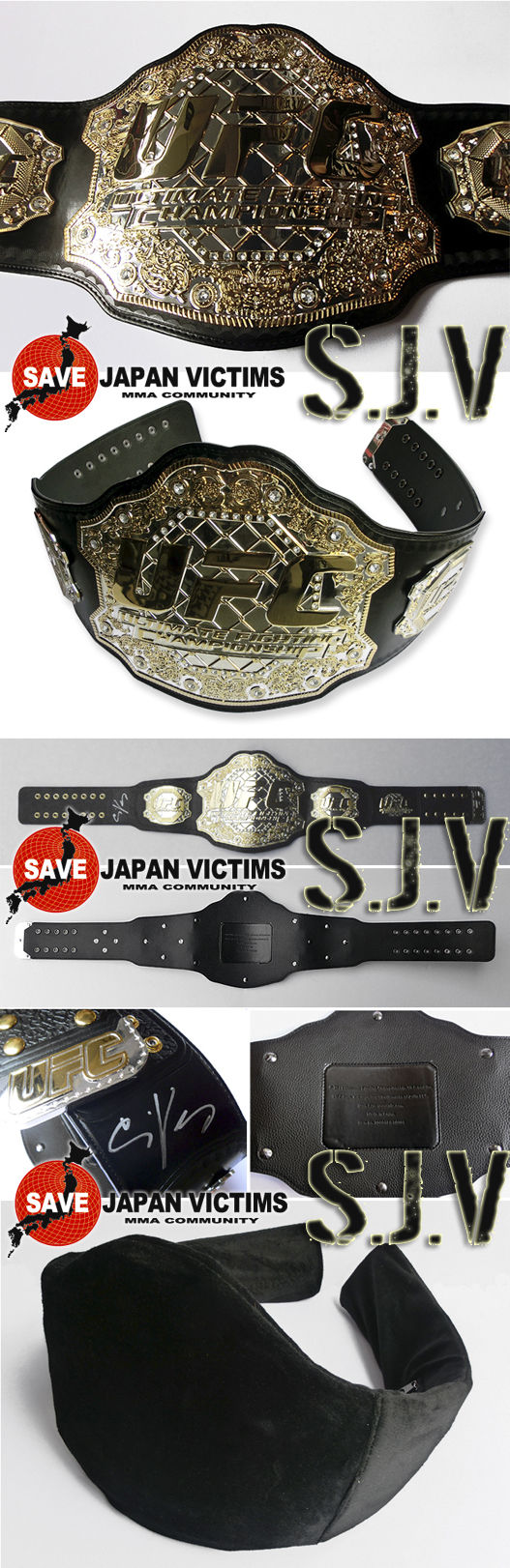 SJV ケイン・ヴェラスケス UFC チャンピオン ベルト 直筆サイン入り