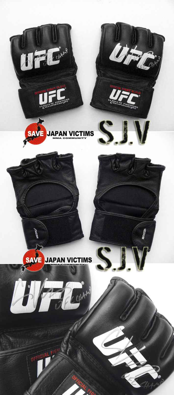 SJV ケイン・ヴェラスケス UFC グローブ : LUTADOR FIGHT INFORMATION