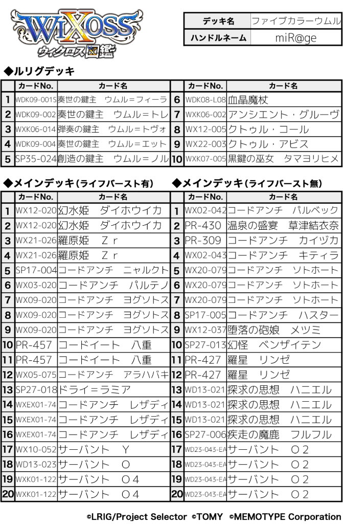 Wixoss Party 80 エア決闘者は思考する