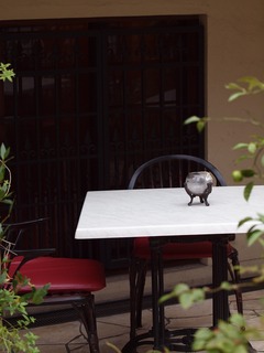 外でオシャレに。