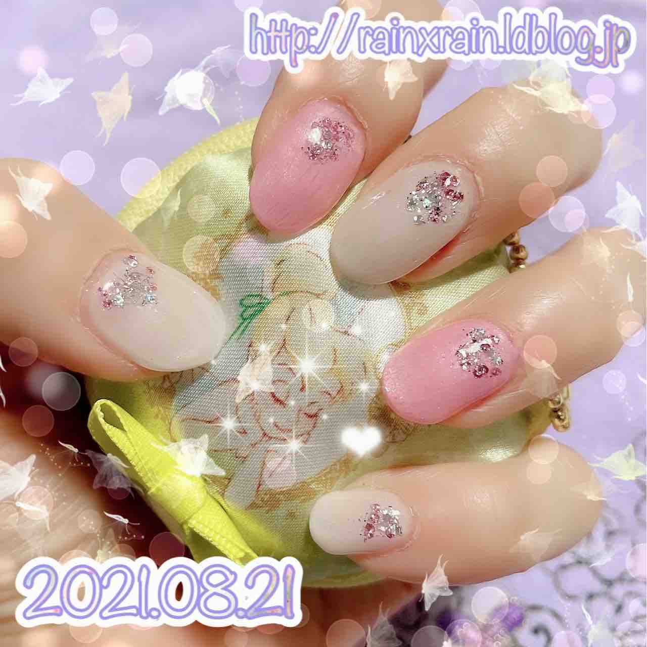 セルフジェルネイル パールベージュ パールピンクのソリッドネイル Rain Rain Blog Style セルフジェルネイル パールベージュ パールピンクのソリッドネイル Rain Rain Blog Style