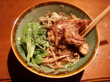 年越しそばwithヤギ肉