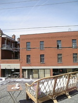 屋上で日向ボッコ