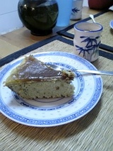 マロンクリーム付きチーズケーキ