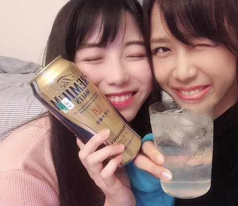 横山由依飲酒
