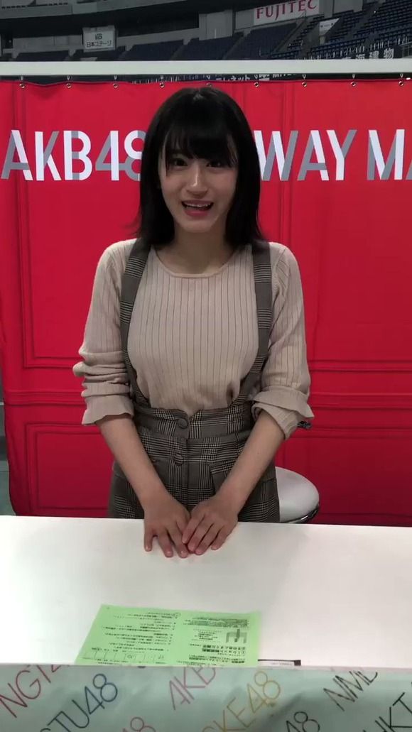 【動画】NMB48上西怜が握手会で爆乳強調衣装に！