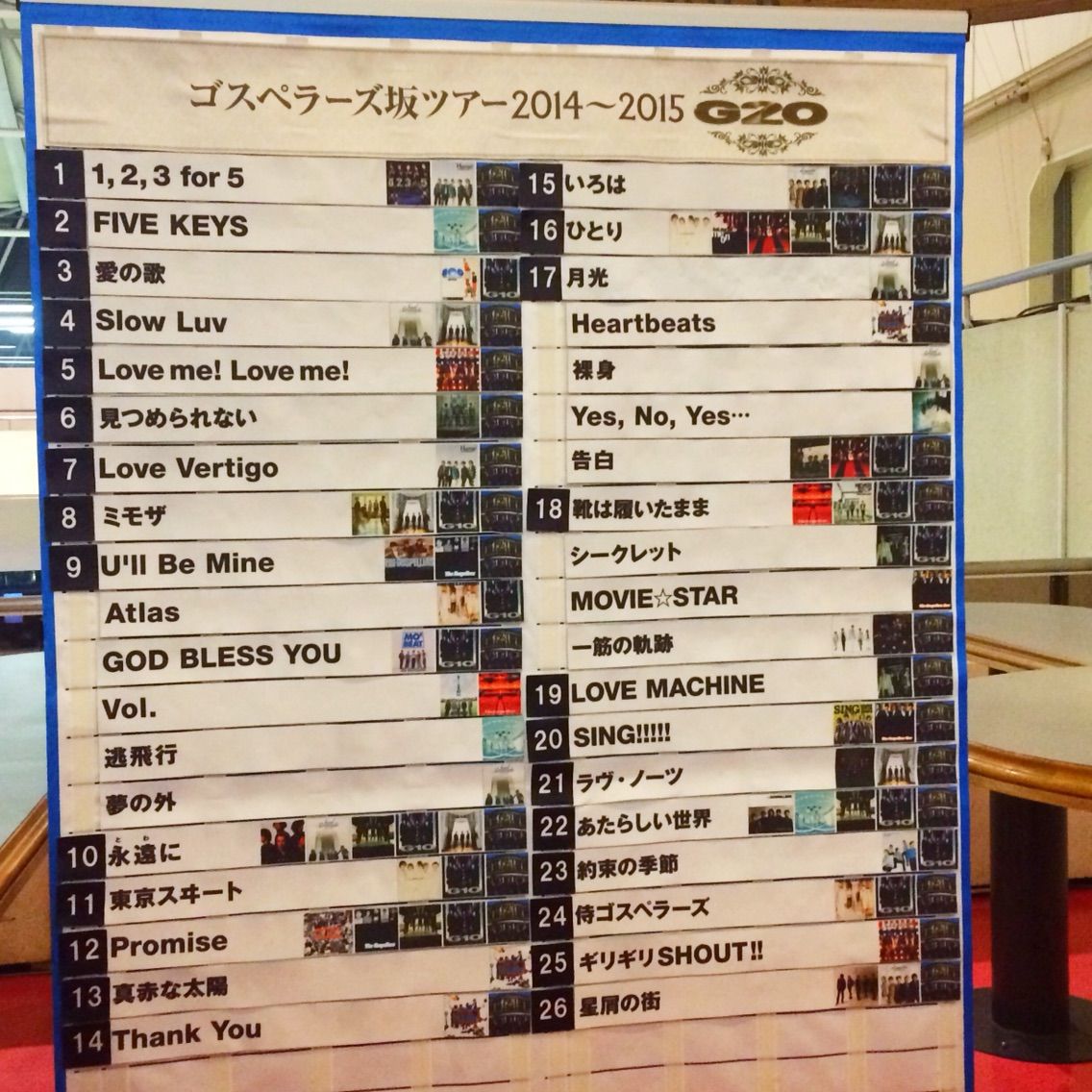 備忘録 ゴスペラーズ坂ツアー14 15 G 中野サンプラザ5 22 23 Simple Thing 備忘録 ゴスペラーズ坂ツアー14 15 G 中野サンプラザ5 22 23 Simple Thing