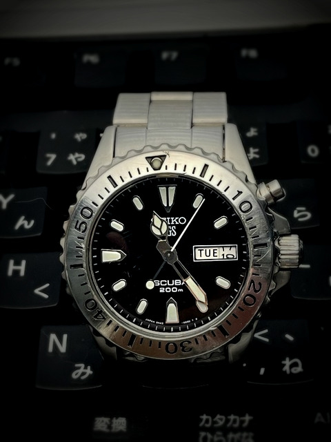 □ SEIKO Scuba AGS 5M43-0C50 その1 キャパシタ交換と開かない □ SEIKO Scuba AGS 5M43-0C50 その1 キャパシタ交換と開かない