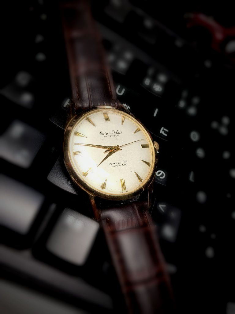 □ Citizen Deluxe 19Jewels(1960年前後) : 僕と猫と時計と □ Citizen Deluxe 19Jewels(1960年前後) : 僕と猫と時計と