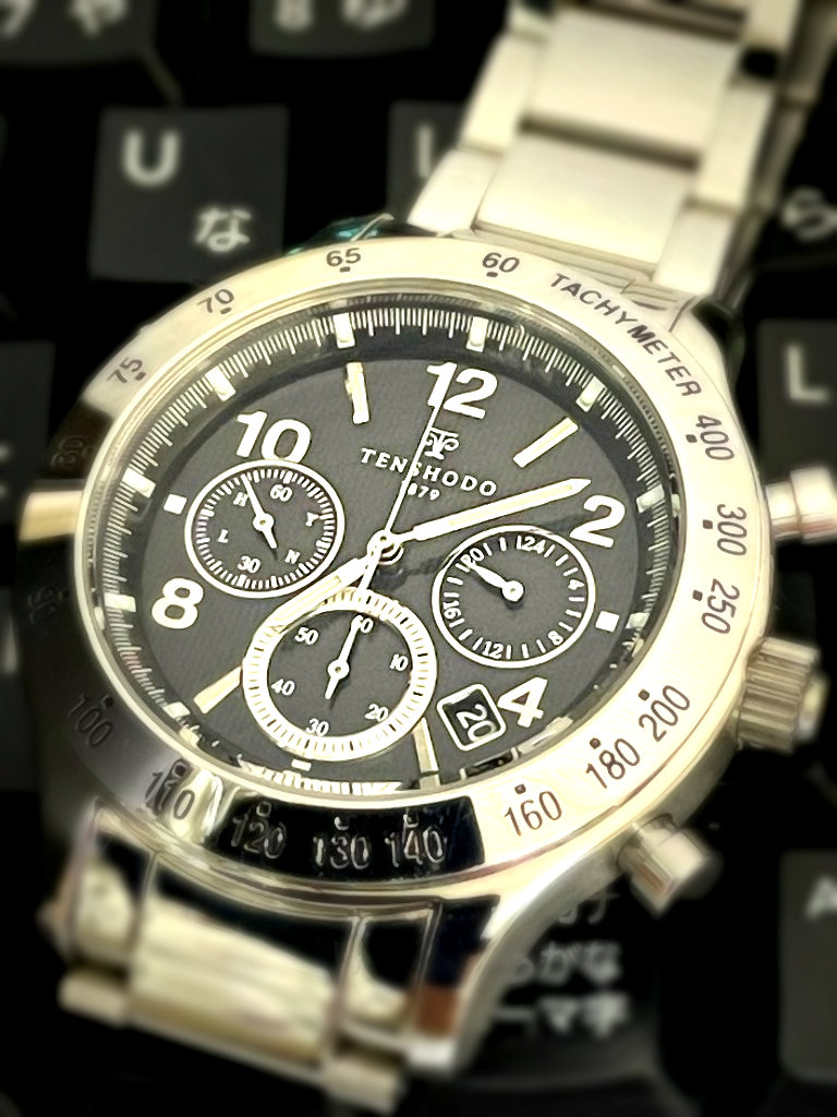 □ 天賞堂 TENSHODO Solar Wave Chrono（Ref:SWC01SS） : 僕と猫と時計