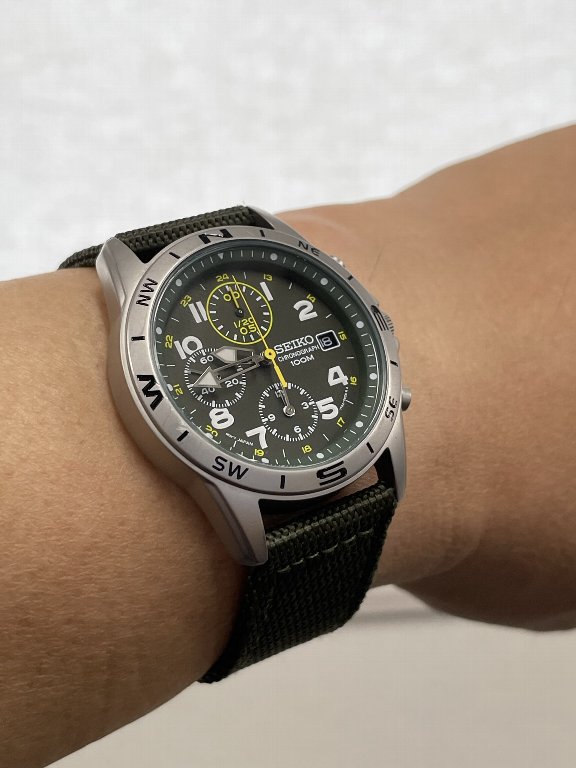 □ カジュアルクロノ SEIKO chronograph 7t92-0dx0 (Green index