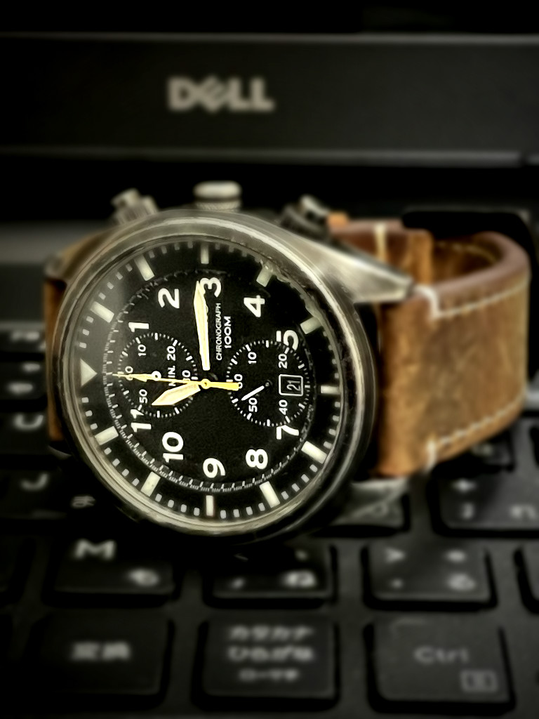 □ SEIKO Chronograph ダメージ加工 7T94-0BL0 Ref:SNN237P1 2011年頃