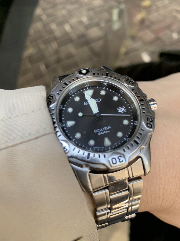 □ SEIKO SCUBA 200m Air Diver's 7N35-6A50 1999年製 : 僕と猫