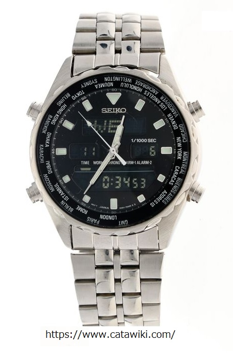 □ SEIKO デジアナ JAL World Timer H022-6020 案外格好いい