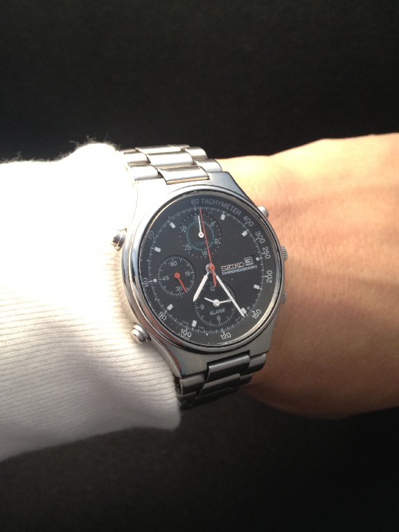 □SEIKO Speedmaster Chronograph 7T42-6A10 1990年前後 セイコー