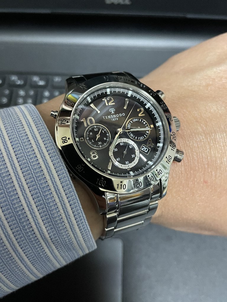 □ 天賞堂 TENSHODO Solar Wave Chrono（Ref:SWC01SS） : 僕と猫と時計
