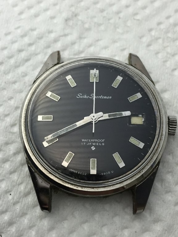 □ SEIKO SPORTSMAN 17J 6602-9982 （1968年 昭和43年製） : 僕