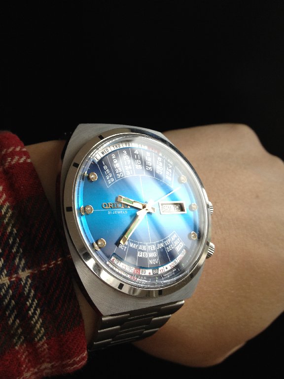 □ORIENT - Multi Year Calendar 21Jewels 1971年？ オリエント