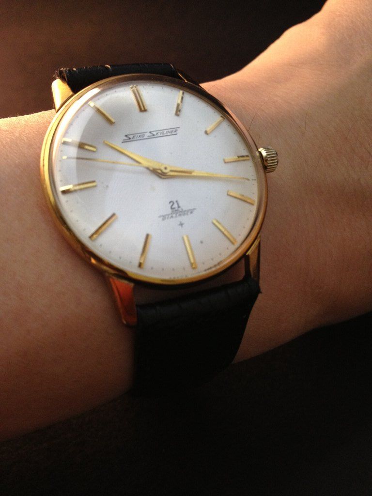 □ SEIKO SKYLINER DIASHOCK 21jewels (J15006) 1963年 (昭和38年)製造