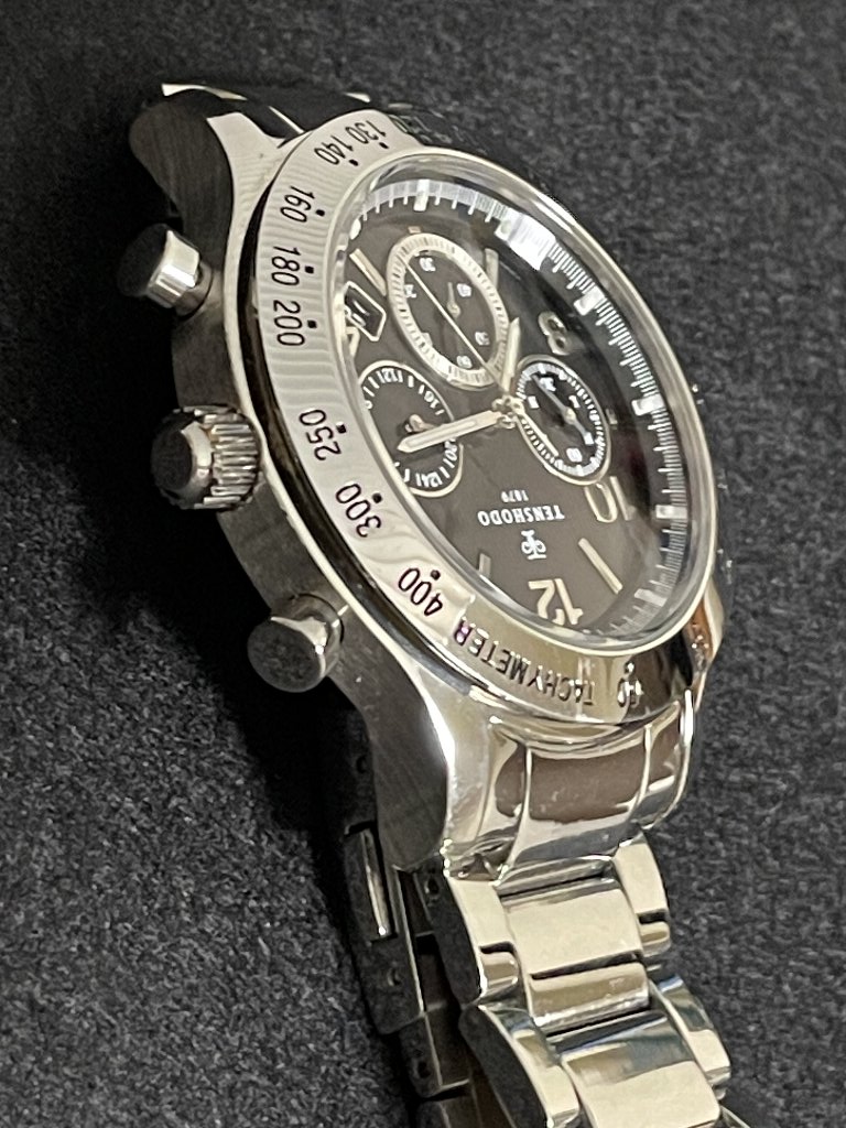 電池交換済】天賞堂 滲み TENSHODO 腕時計 レディース 1P 天使 