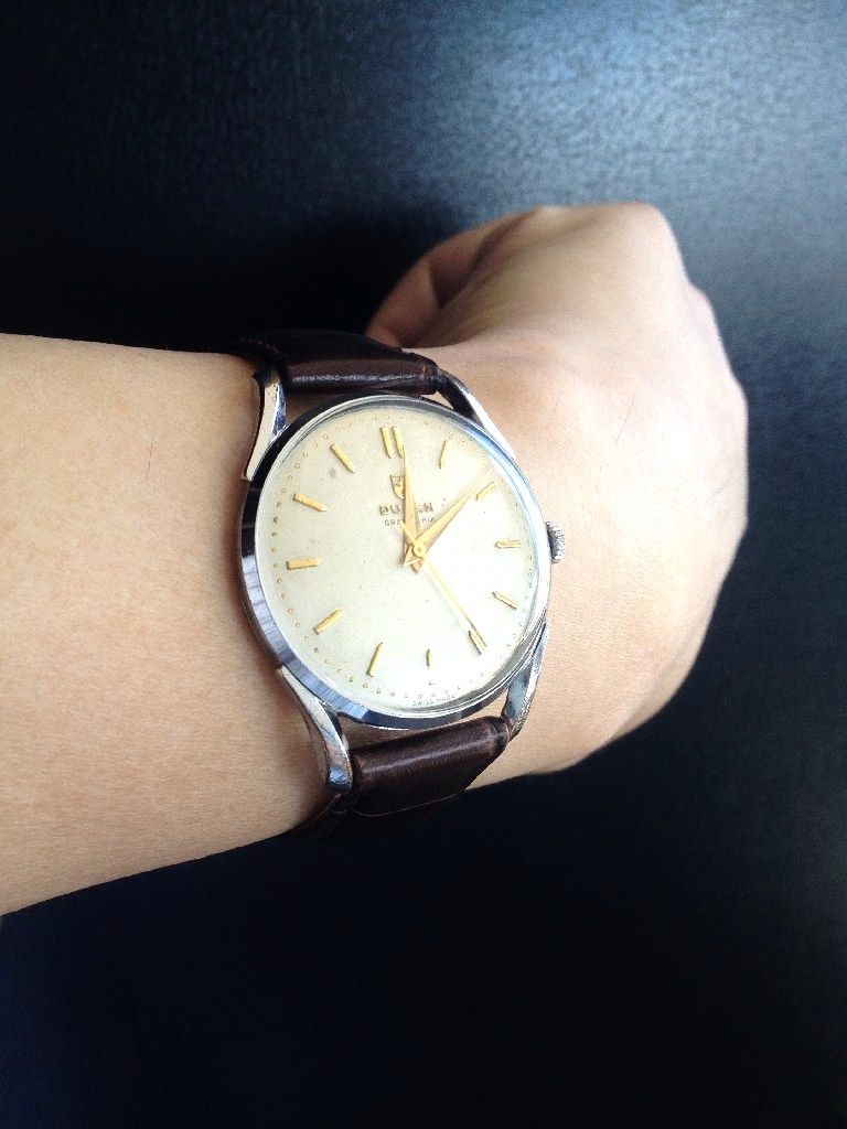 □ BUREN GRAND PRIX 17J Cal.1420 (1950年代） : 僕と猫と時計と