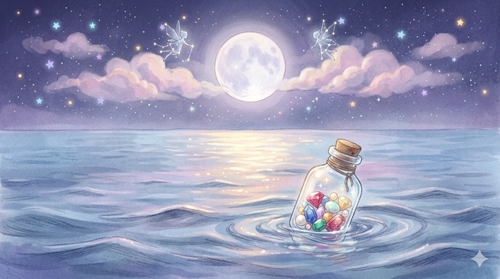 bottle in the sea