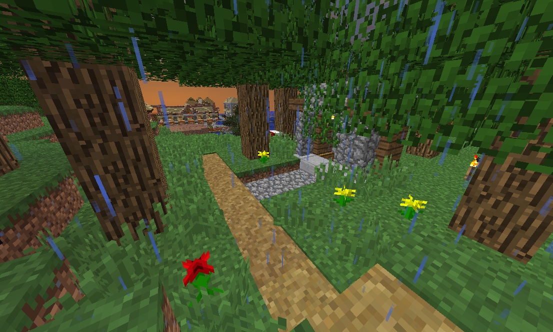 教会の裏に花園を作る 6 いくらのマイクラ日記