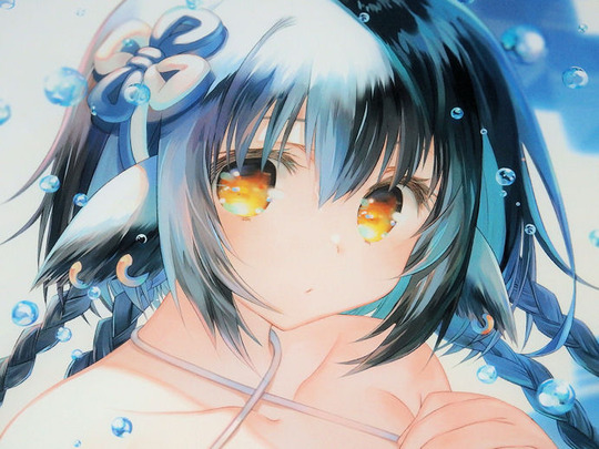 うたわれるものみつみ美里箔押しサイン入り描き下ろし複製原画ウルゥル