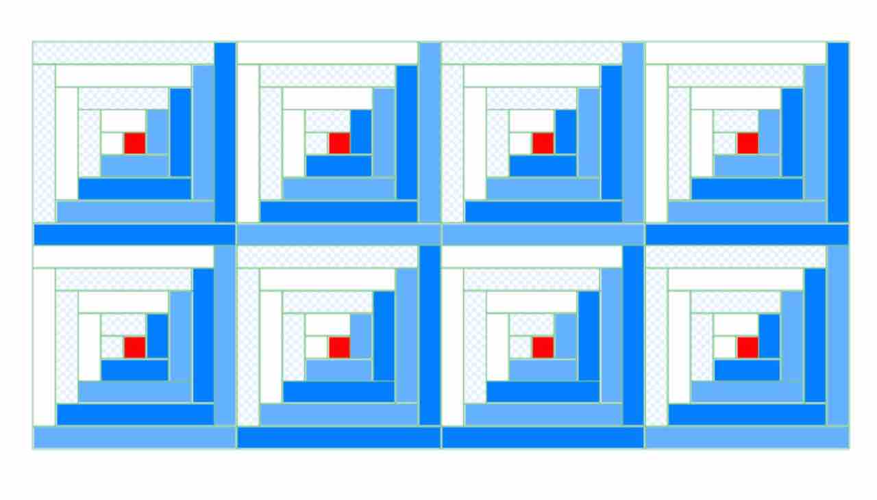 ログキャビン 1 : パッチワークを始めましょう