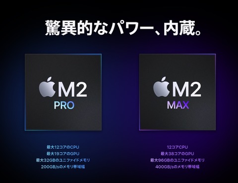 M2 MacBook Pro-チップ