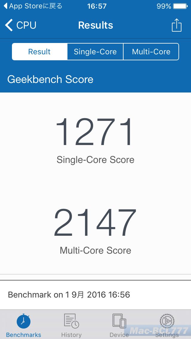 Iphone Ipad用 Iosベンチマークアプリ Geekbench 4 Macとbclの時間