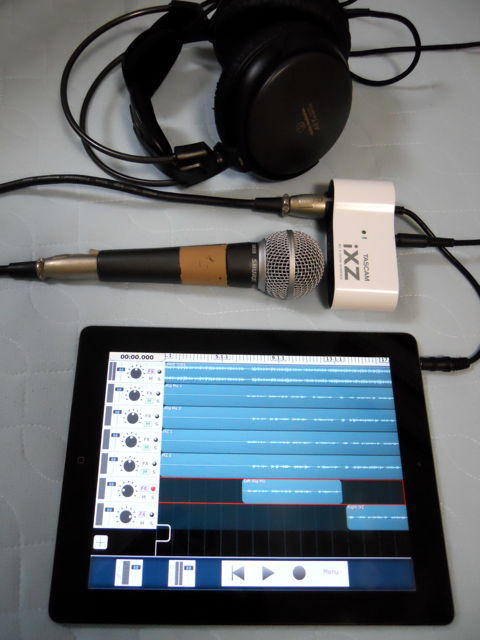 iPad + tascam iXZ セッティング例