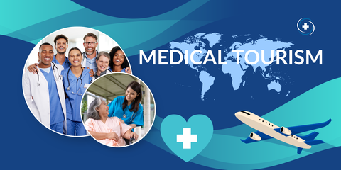 Blue and White Modern Best Medical Care Banner Landscape