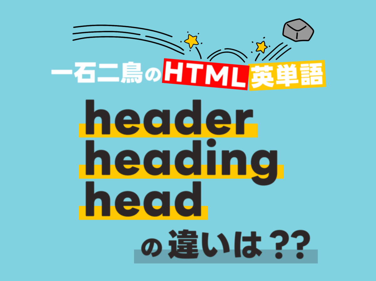 HTMLのタグを題材に英単語解説！ウェブページを構成する4つのタグ