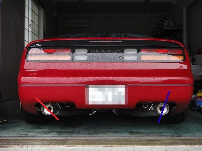 マフラー傾き修正 検証編 週末ガレージ日記