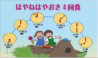 早寝早起き4回食