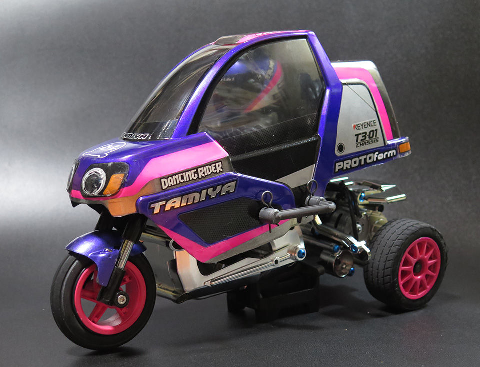 タミヤ　ダンシングライダーメカ付き カスタム　ジャンク扱い ピザ屋かよ⁉スイングして曲がるタミヤのラジコン「ダンシングライダー