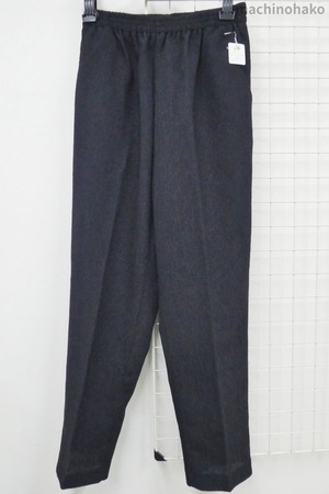 クロパンツ　L　黒　クロ　ブラック　パンツ　ズボン　ゴムパンツ　古着　日本製