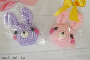 ウサギマグネット　マグネット　磁石　手編み　冷蔵庫