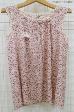 リバティ　ピンク　花柄　タンクトップ　HUMAN WOMAN　ヒューマンウーマン　リサイクル服