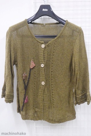 花　飾り　カーデガン