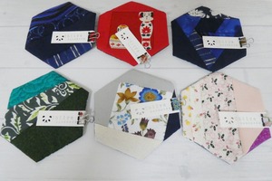 六角形のコースター　パッチワーク　布小物　ハンドメイド　手作りコースター　敷物