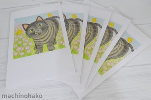 ポストカード ネコ 猫 ねこ キャット イラスト 絵