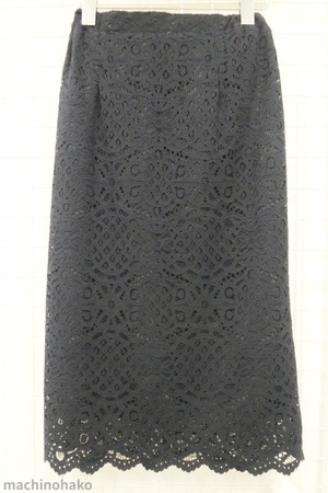 レース　スカート　ネイビー　紺　女らしい