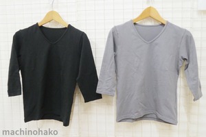 ユニクロ　Tシャツ　クロ　洗たくのみ　未着用　UNIQLO　ブルーグレー　洗濯のみ　未使用　リサイクル