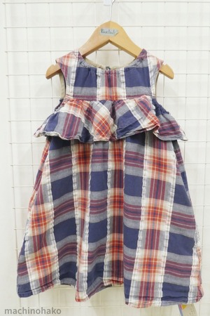 チェック柄ワンピース　サイズ100　チェックワンピース　ワンピース　ワンピ　夏服　子供服　リサイクル